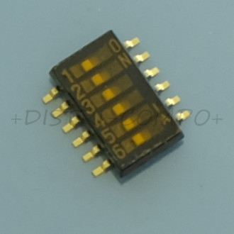 Dipswitch SMD 6 broches RM1.27 CHS-06TB