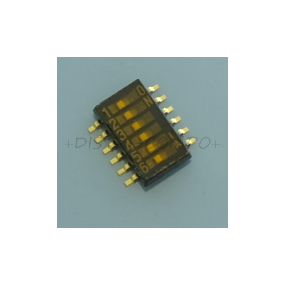 Dipswitch SMD 6 broches RM1.27 CHS-06TB