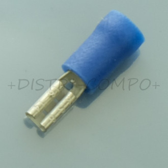 Cosse plate femelle 2.8x0.8mm bleue RND Connect