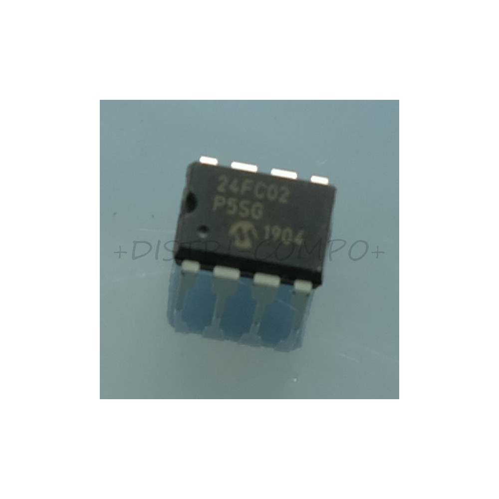 24FC02-I/P EEPROM Serial I2C 2Kbit 256x8 DIP-8 Microchip RoHS