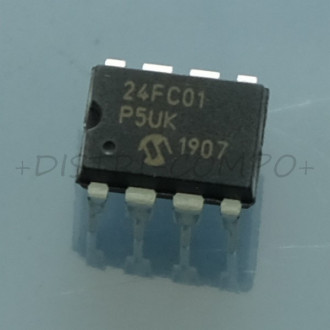 24FC01-I/P EEPROM Serial I2C 1Kbit 128x8 DIP-8 Microchip RoHS