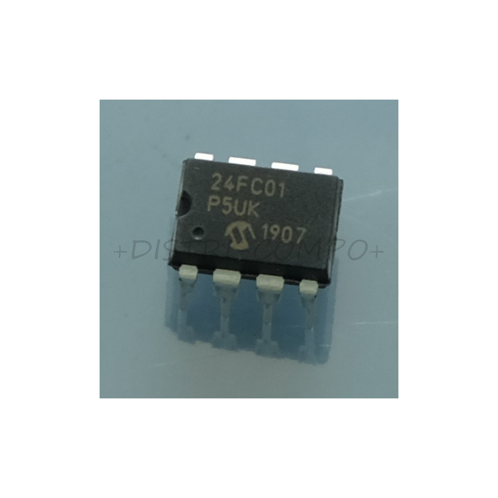 24FC01-I/P EEPROM Serial I2C 1Kbit 128x8 DIP-8 Microchip RoHS