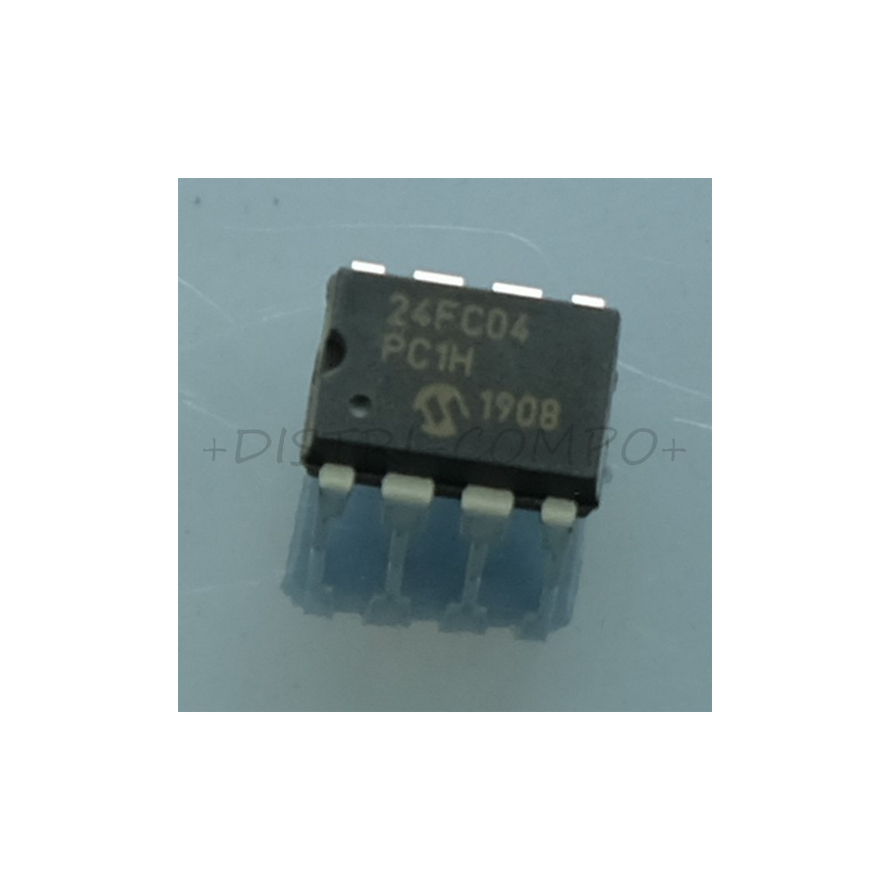 24FC04-I/P EEPROM Serial I2C 4Kbit 256x8x2 DIP-8 Microchip RoHS