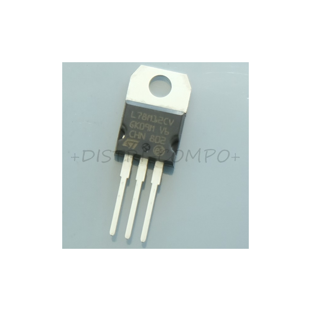 L78M12CV Regulateur +12V 500mA TO-220 STM RoHS