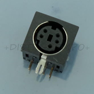 Embase mini-DIN 5 broches femelle plastique circuit imprimé