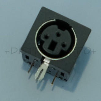 Embase mini-DIN 3 broches femelle plastique circuit imprimé
