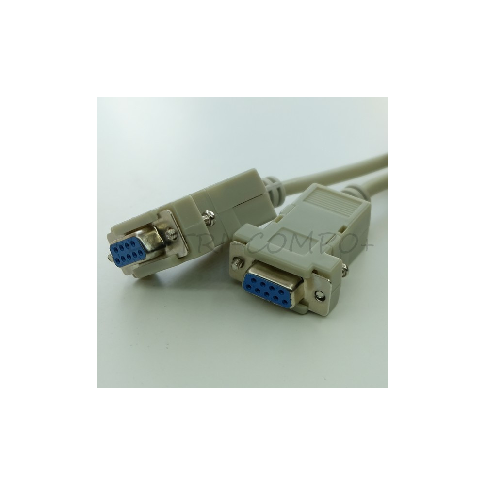 Cordon Null Modem D-SUB 9 broches femelle vers D-SUB 9 broches femel