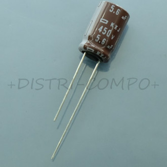 Condensateur 5.6µF 450V Aluminium Lytic 10x16mm 105° 20% KXJ Chemi-Con