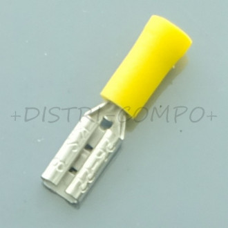Cosse plate femelle 2.8x0.5mm jaune 0.2mm - 0.5mm² RND Connect