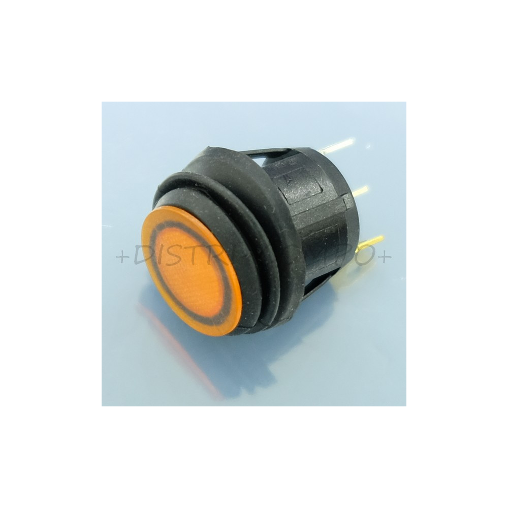 Interrupteur bascule rond unipolaire IP65 ON OFF 250V 10A Orange