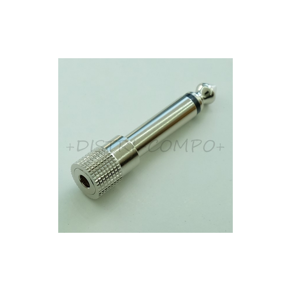 Adaptateur Jack 3.5mm stéréo femelle vers Jack 6.3mm mono mâle IA-MS6335B Cui