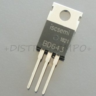 BD643 Transistor NPN Darlington 45V 8A TO-220 Inchange RoHS