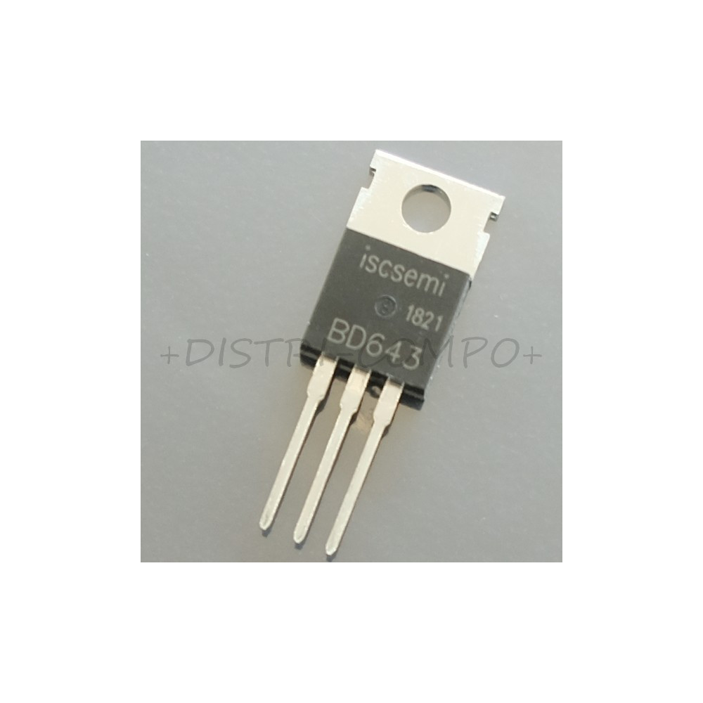 BD643 Transistor NPN Darlington 45V 8A TO-220 Inchange RoHS