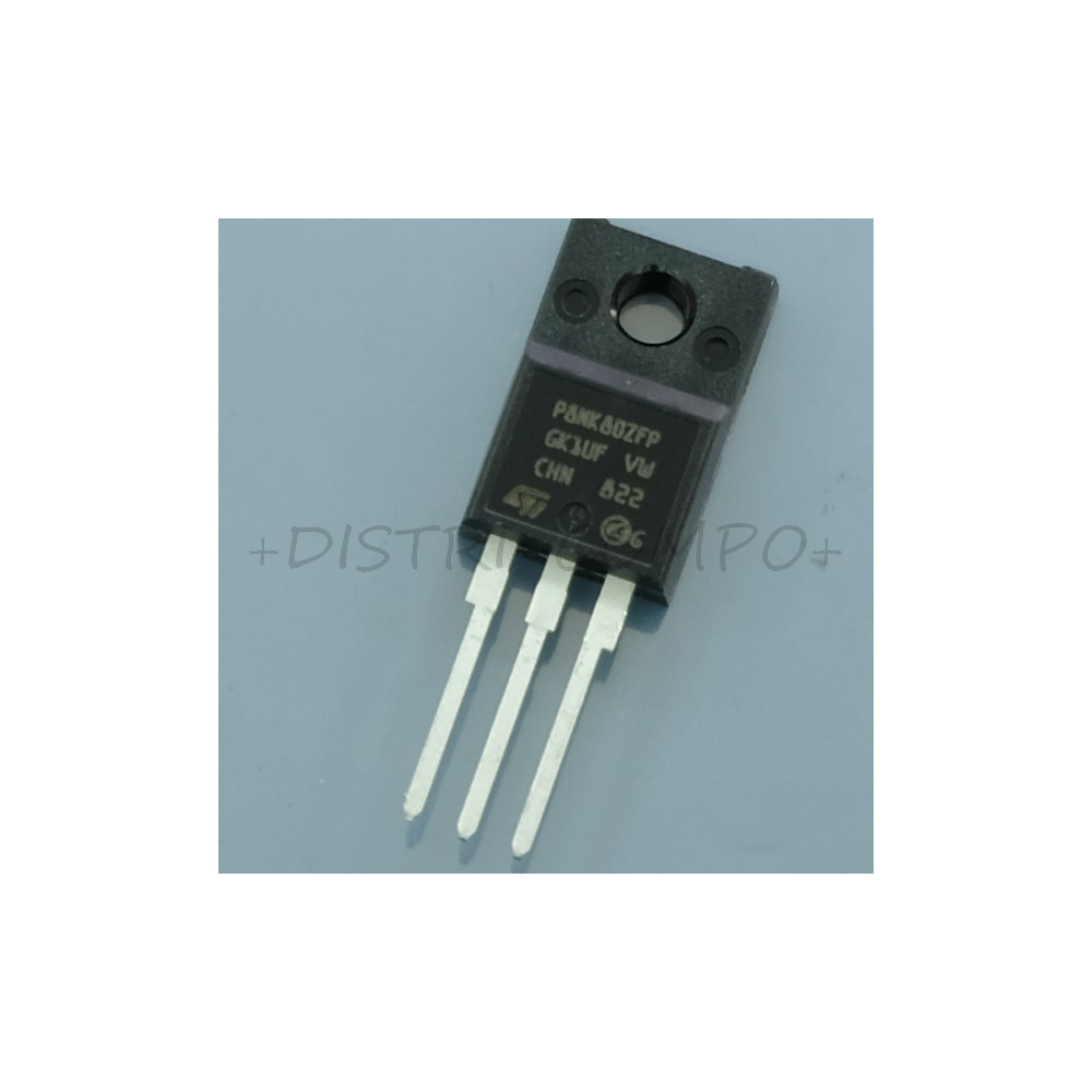 STP8NK80ZFP Transistor Mosfet N 800V 6.2A 1.3ohm TO-220FP STM RoHS