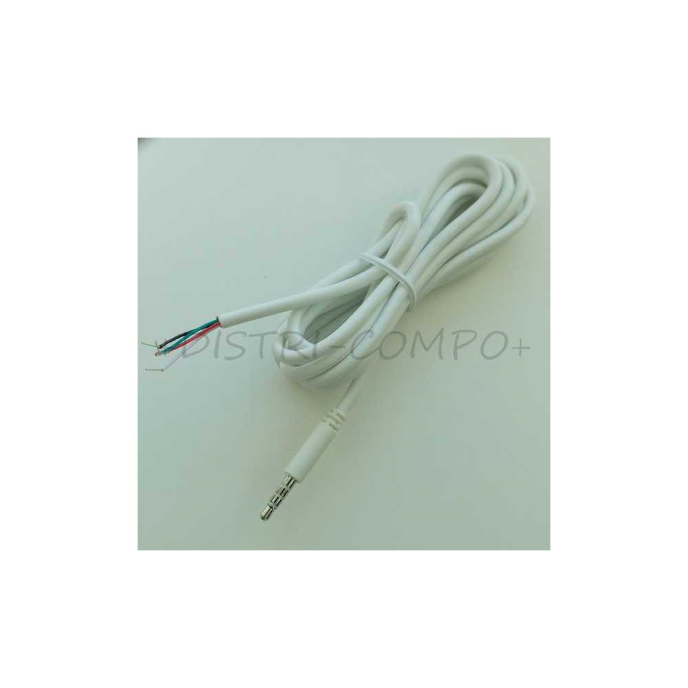 Câble Jack 3.5mm 4 contact mâle vers 4 fils 28AWG 1m83 10-00332 Tensility