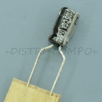 Condensateur 10µF 25V électrolytique 4x7mm pas5 105° GA-A EEAGA1E100
