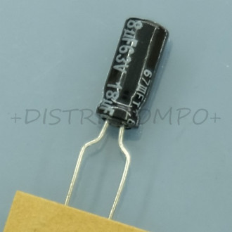 Condensateur 18µF 63V électrolytic 5x11mm pas5 105° FR-A  EEUFR1J180B