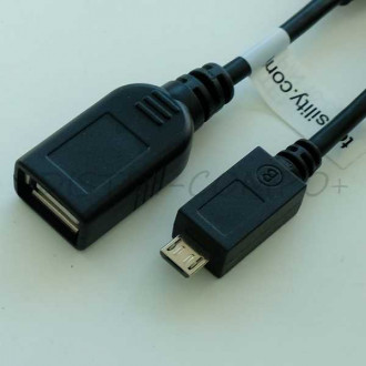 Cordon USB A femelle vers USB B micro mâle 28AWG 10cm 10-00650 Tensility