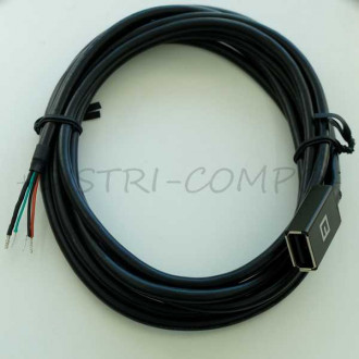 Câble USB A femelle vers 5 fils AWG26/28 2m 10-02337 Tensillty