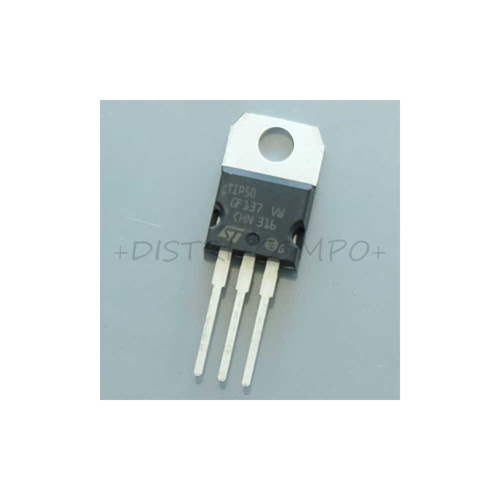 TIP50 Transistor NPN 400V 1A TO-220 STM RoHS