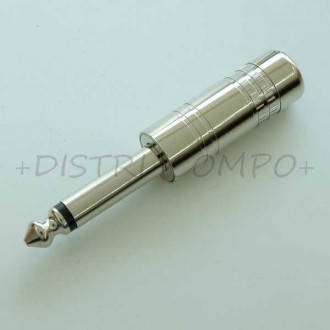 Adaptateur Jack 6.3mm mono femelle Jack 6.3mm mono mâle MP-6320B Cui Devices