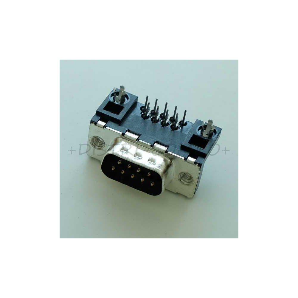 Connecteur D-SUB 9 broches mâle coudé UE D09P13A6GX00LF Amphenol