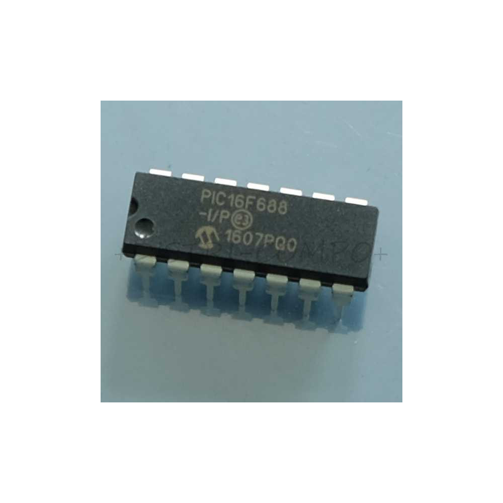 PIC16F688-I/P Microcontroleur DIP-14 8BIT 7KB Microchip RoHS