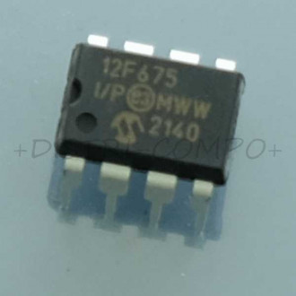 PIC12F675-I/P MCU 8 bits 1.75KB DIP-8 Microchip RoHS