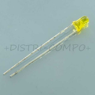 Led jaune 3mm 588nm 20mcd 50° 1.95V 10mA WP132XYT RoHS