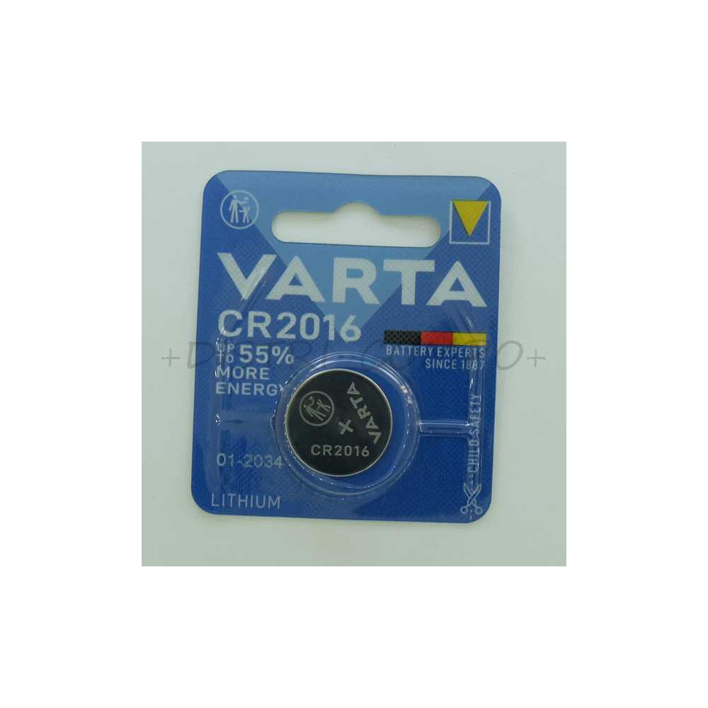 CR2016 Pile bouton Varta 3V 90mAh 20x1.6mm