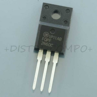 FQPF2N60C Transistor MOSFET N-CH 600V 2A TO-220FP ONS RoHS